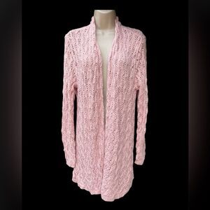 Leo & Nicole Long Sleeve Loose Knit Long Sleeve Long Open Cardigan Sweater